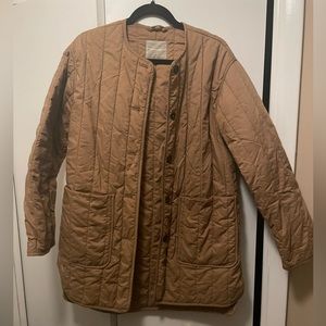 Everlane quilted jacket / brown